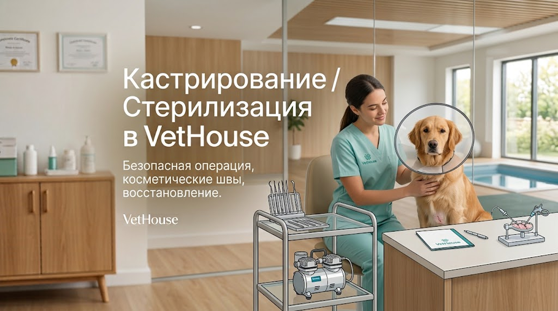 Кастрация и стерилизация животных в ветеринарной клинике VetHouse